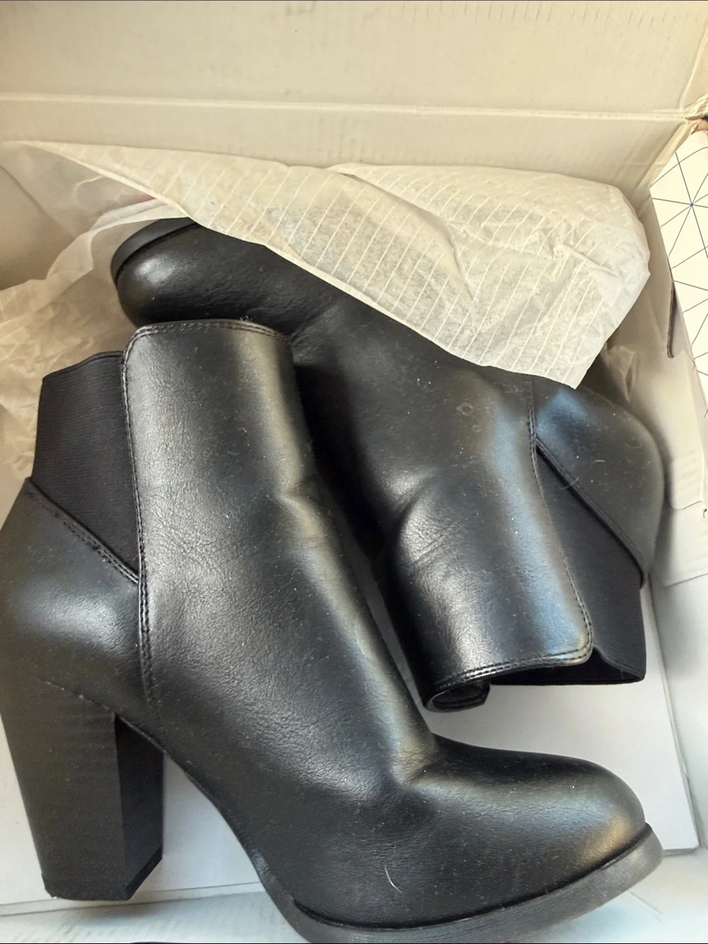 Call It Spring Black Block Heel Ankle Booties